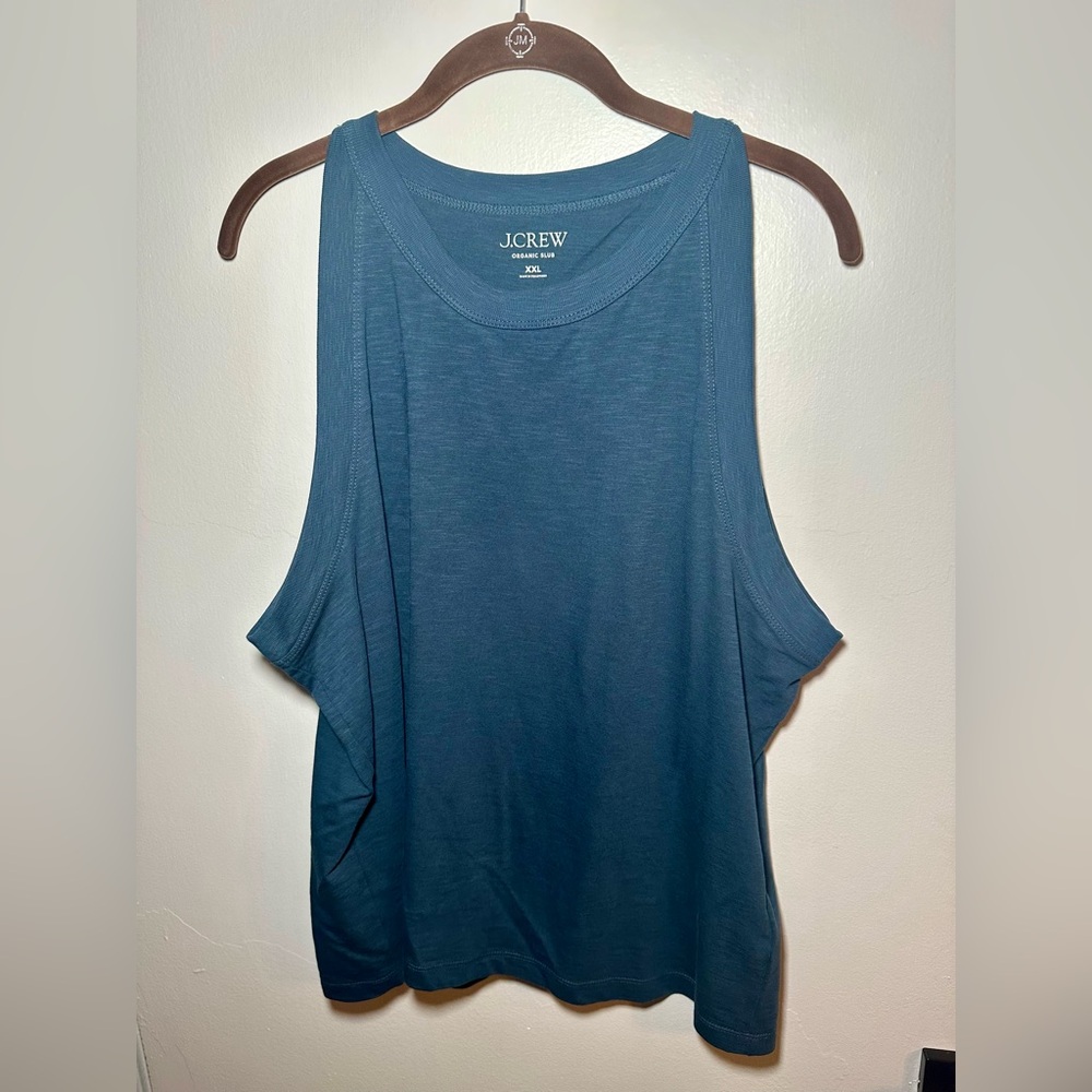 J. Crew deep midnight blue 90s slub cotton tank Size XXL